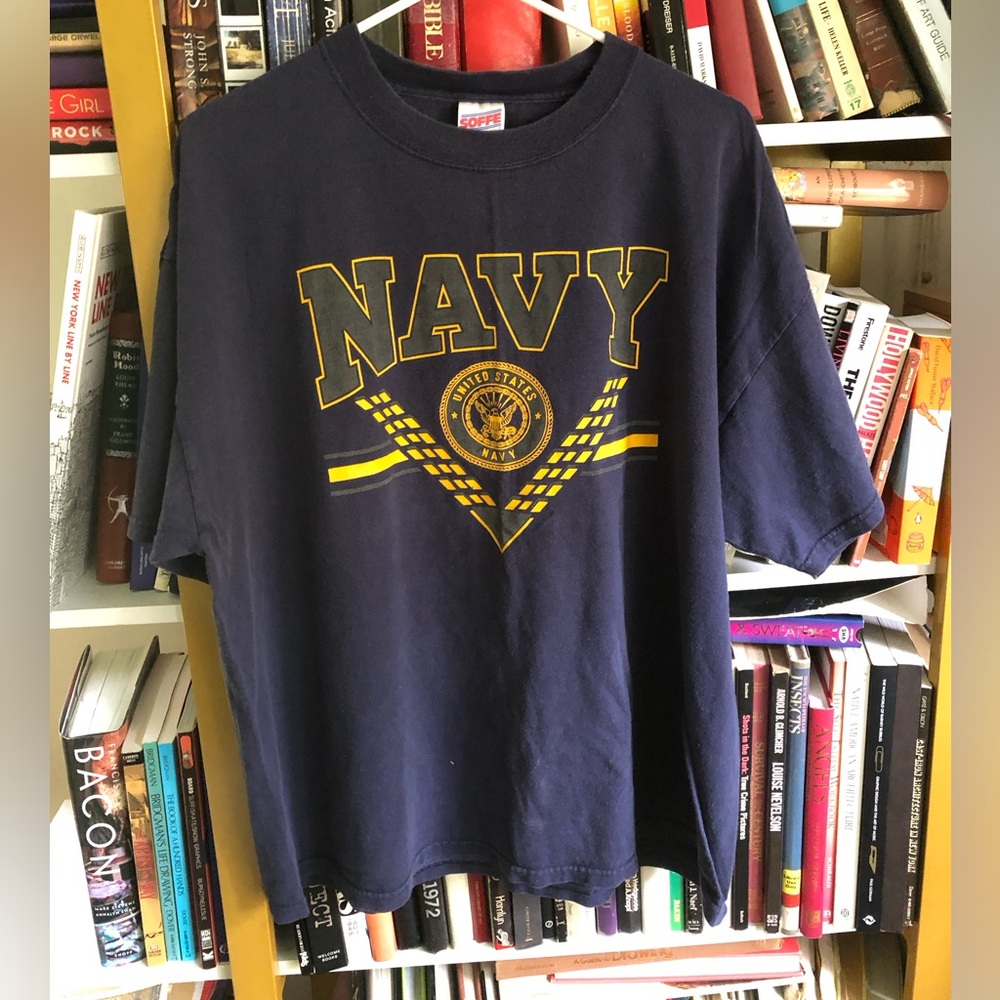 Vintage Navy Tee Shirt - Picture 1 of 4